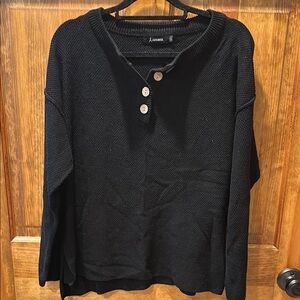 Anrabess Women’s Loose Waffle Knit Sweater Set Classic Black